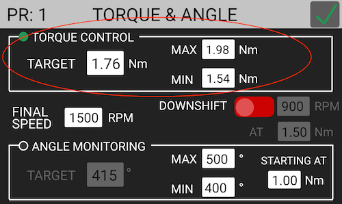 K-DUCER Torque Control settings?>