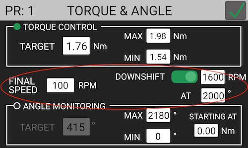 K-DUCER Downshift settings?>